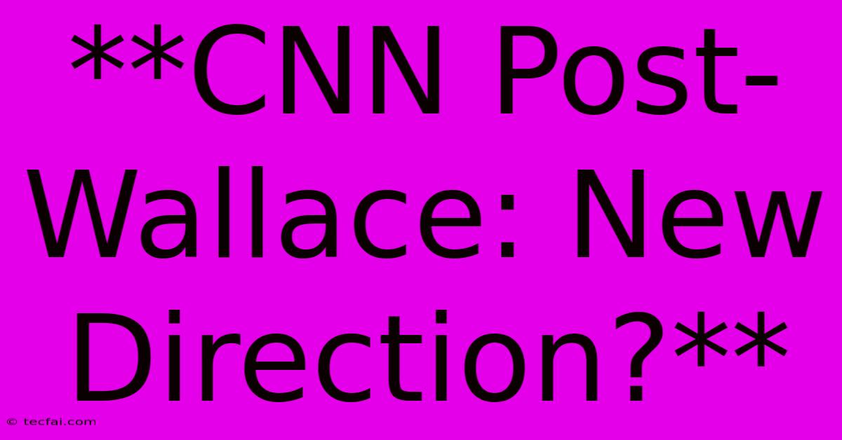 **CNN Post-Wallace: New Direction?** 