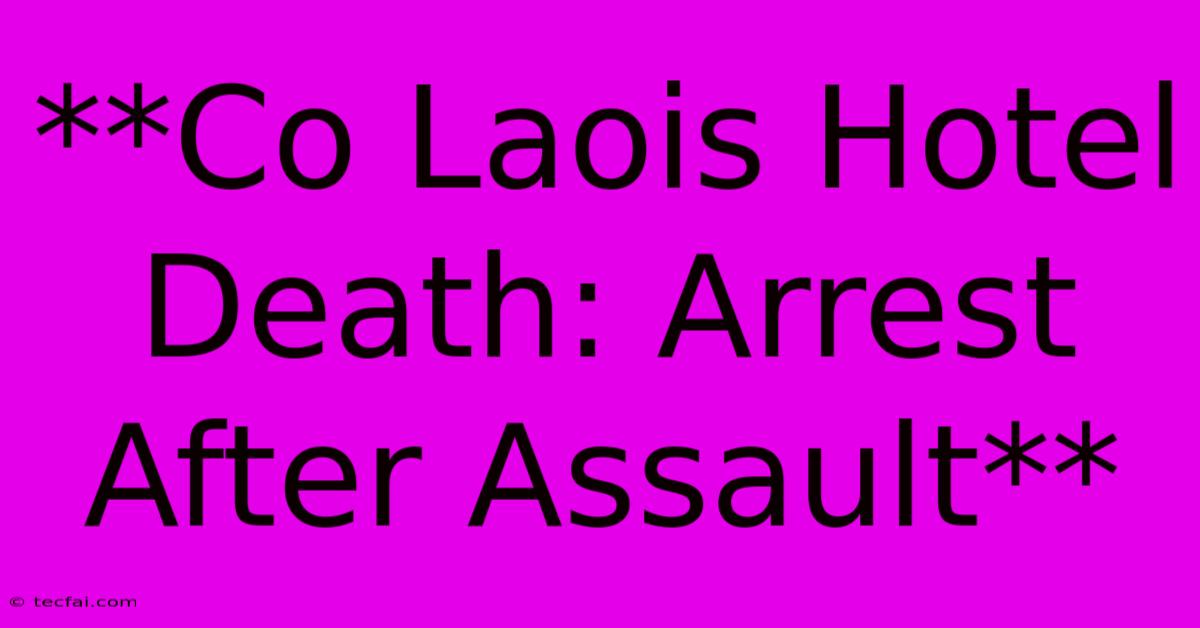 **Co Laois Hotel Death: Arrest After Assault**