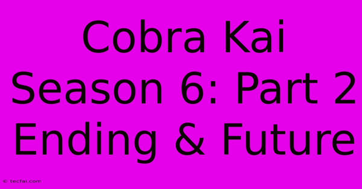 Cobra Kai Season 6: Part 2 Ending & Future 