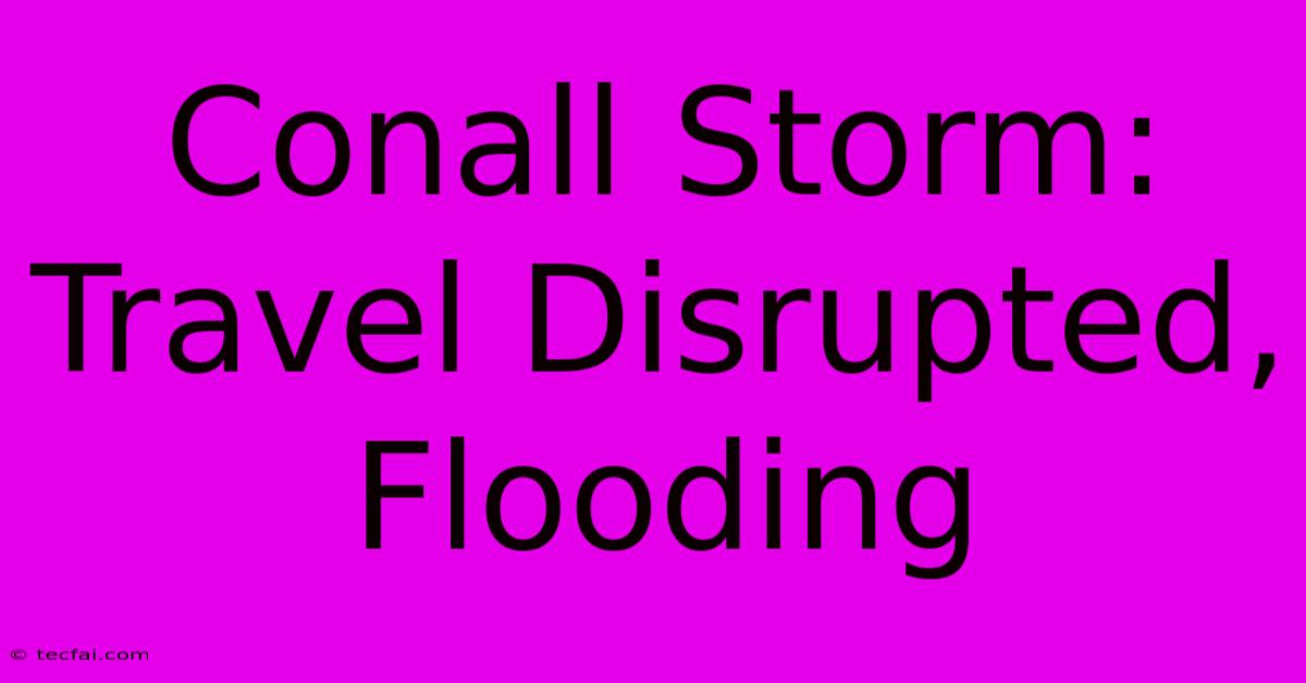 Conall Storm: Travel Disrupted, Flooding