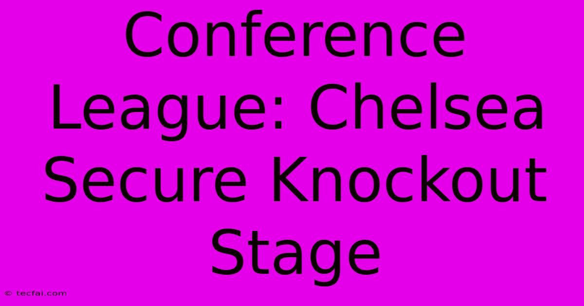 Conference League: Chelsea Secure Knockout Stage