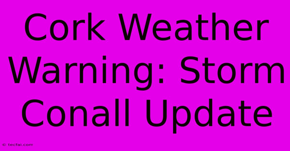 Cork Weather Warning: Storm Conall Update