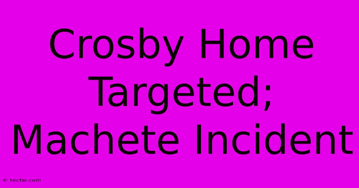 Crosby Home Targeted; Machete Incident