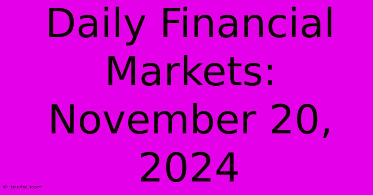 Daily Financial Markets: November 20, 2024