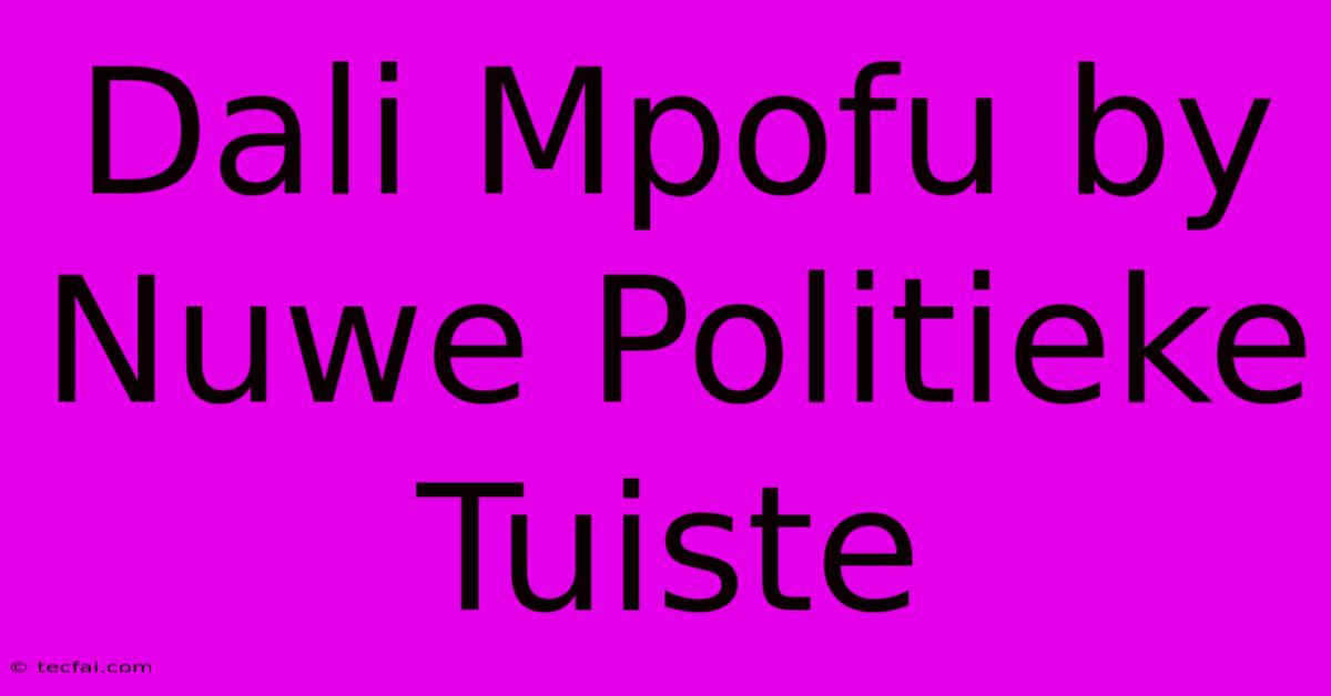 Dali Mpofu By Nuwe Politieke Tuiste 