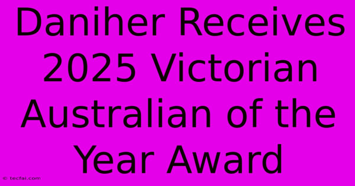 Daniher Receives 2025 Victorian Australian Of The Year Award 