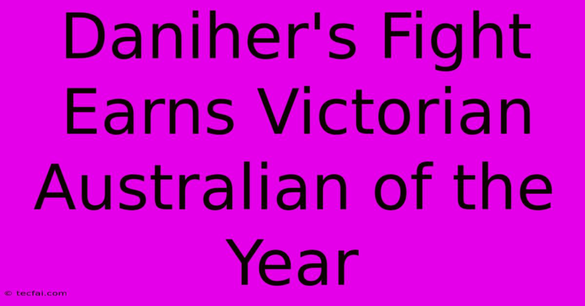 Daniher's Fight Earns Victorian Australian Of The Year 