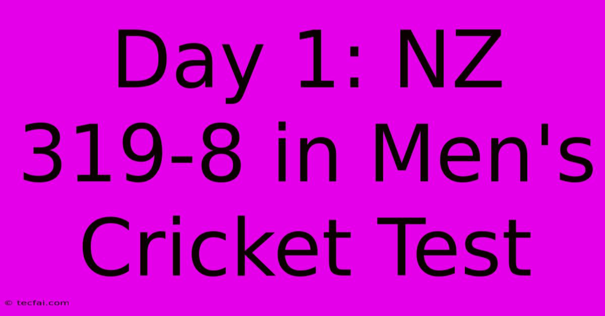 Day 1: NZ 319-8 In Men's Cricket Test