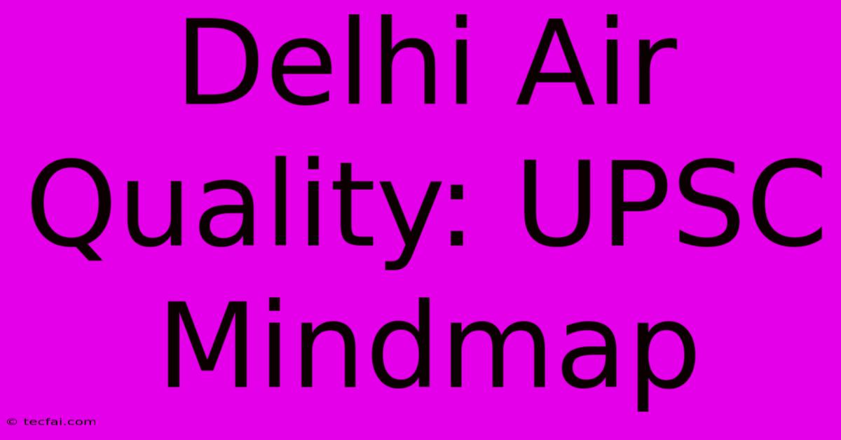 Delhi Air Quality: UPSC Mindmap