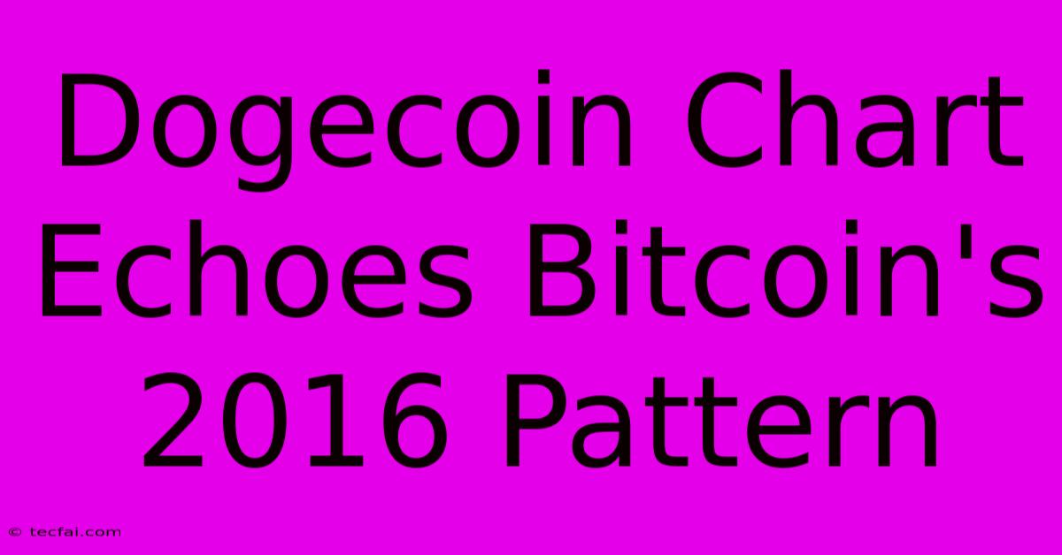 Dogecoin Chart Echoes Bitcoin's 2016 Pattern