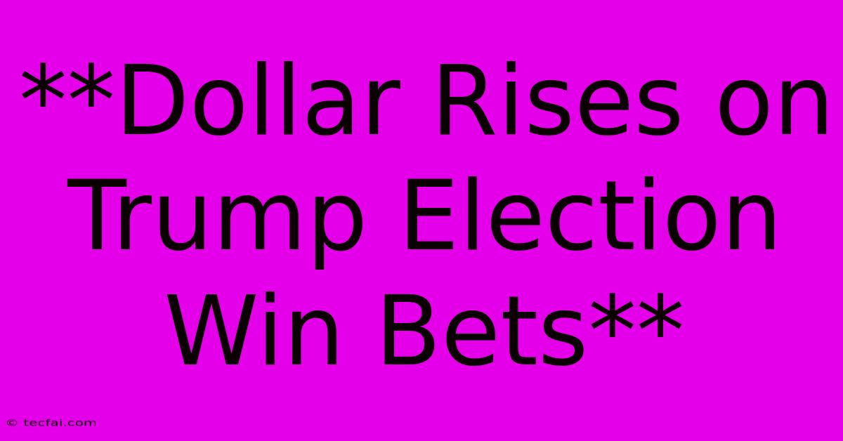 **Dollar Rises On Trump Election Win Bets**