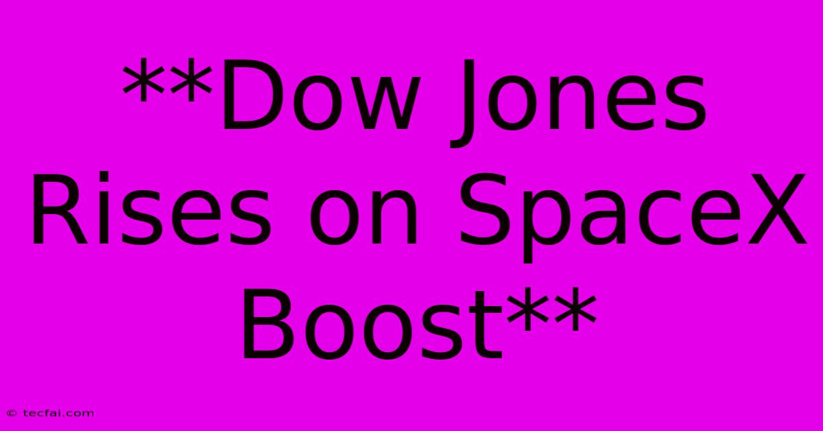 **Dow Jones Rises On SpaceX Boost**