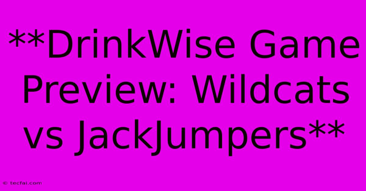 **DrinkWise Game Preview: Wildcats Vs JackJumpers**