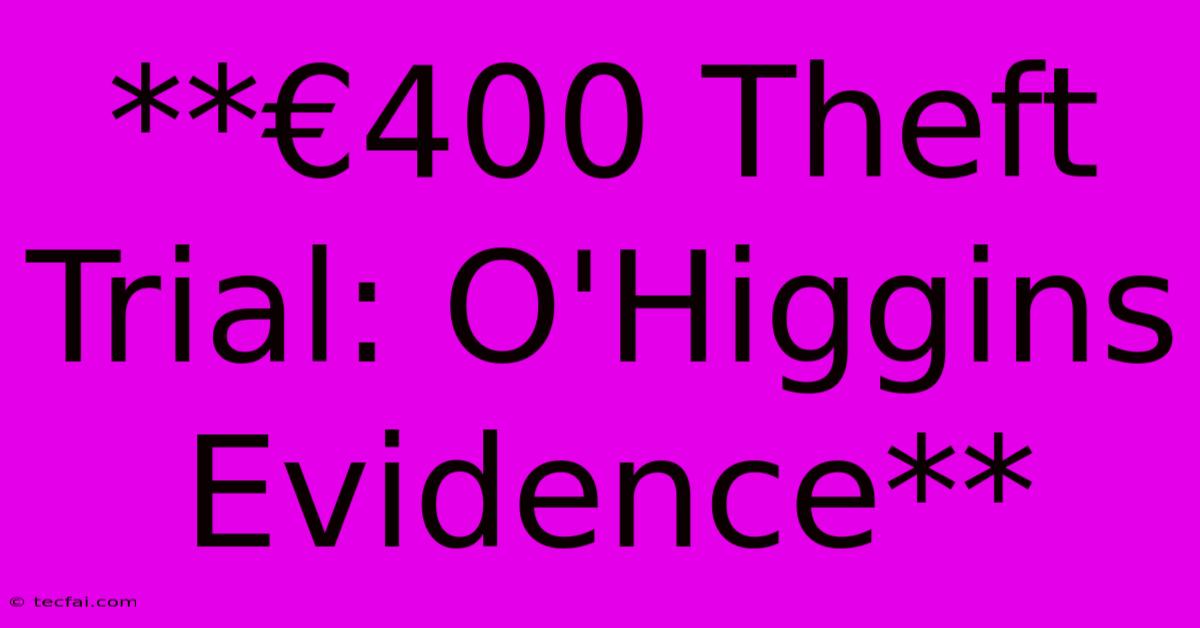 **€400 Theft Trial: O'Higgins Evidence**