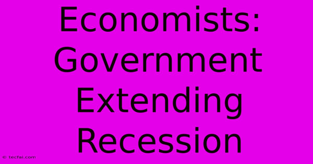 Economists: Government Extending Recession