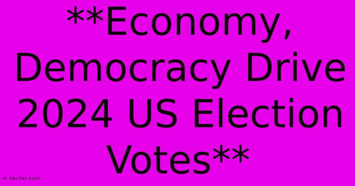 **Economy, Democracy Drive 2024 US Election Votes**