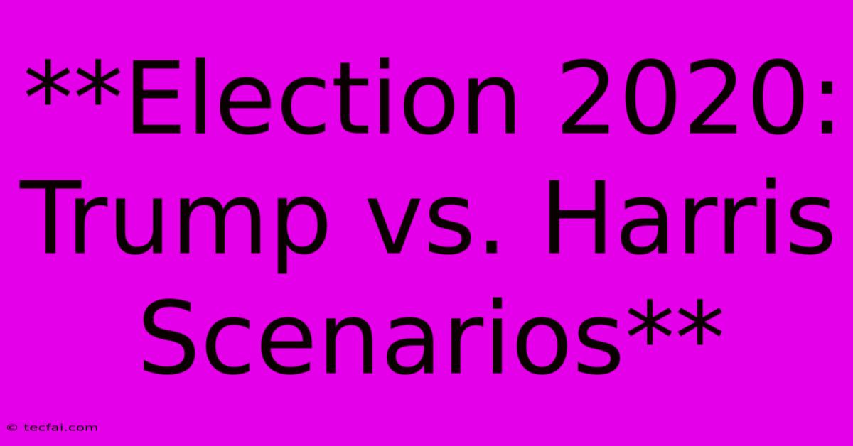 **Election 2020: Trump Vs. Harris Scenarios**