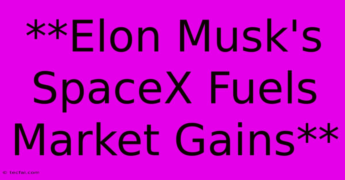 **Elon Musk's SpaceX Fuels Market Gains**