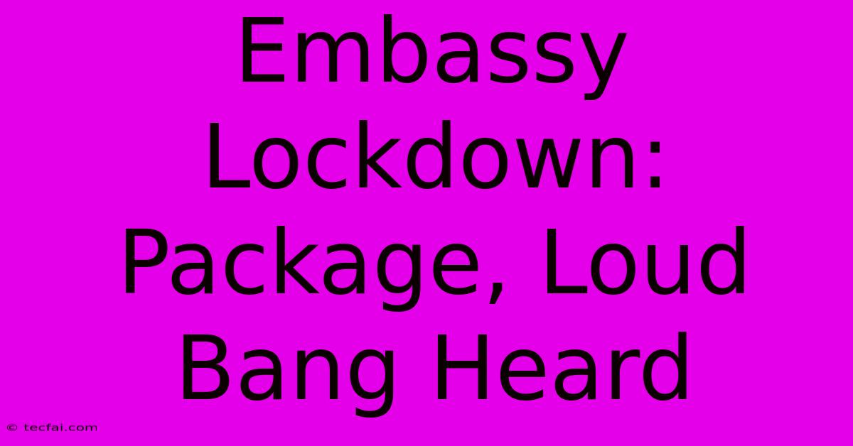 Embassy Lockdown: Package, Loud Bang Heard