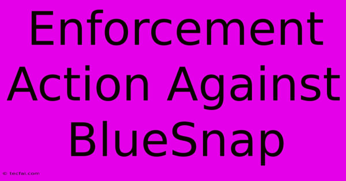 Enforcement Action Against BlueSnap