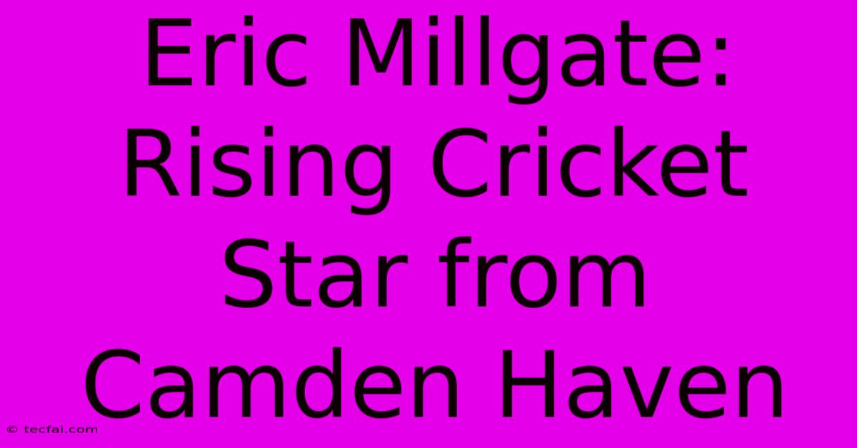 Eric Millgate: Rising Cricket Star From Camden Haven