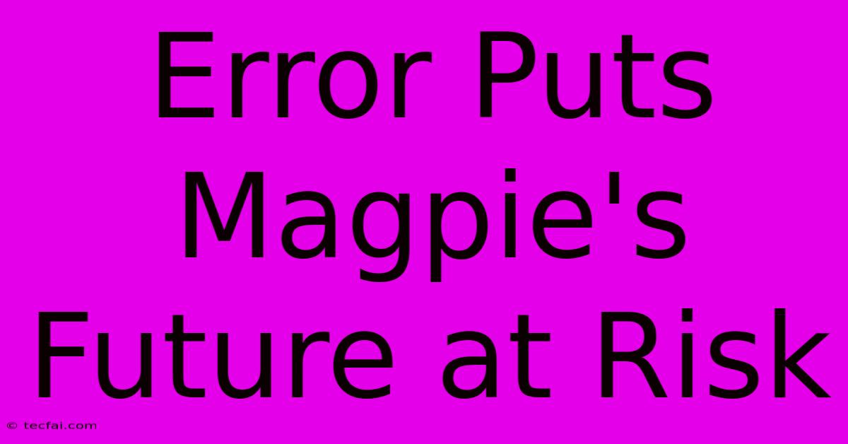 Error Puts Magpie's Future At Risk