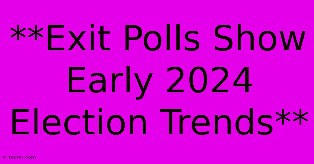 **Exit Polls Show Early 2024 Election Trends**