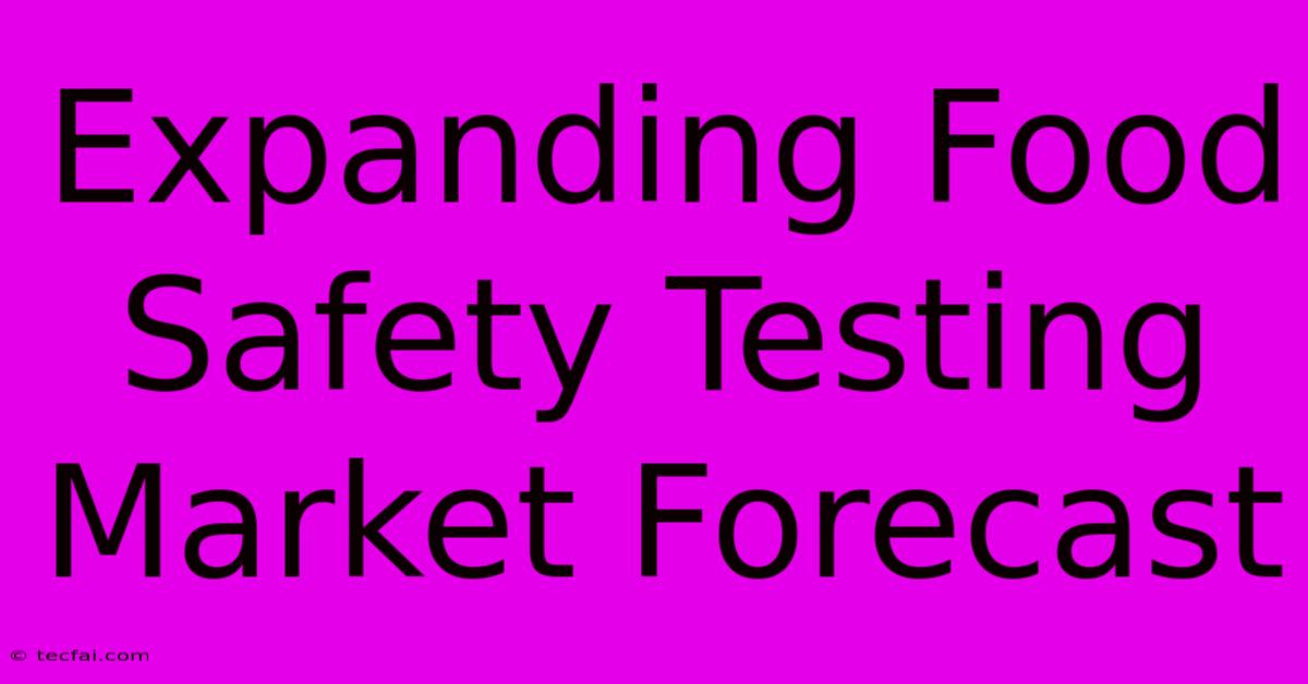 Expanding Food Safety Testing Market Forecast