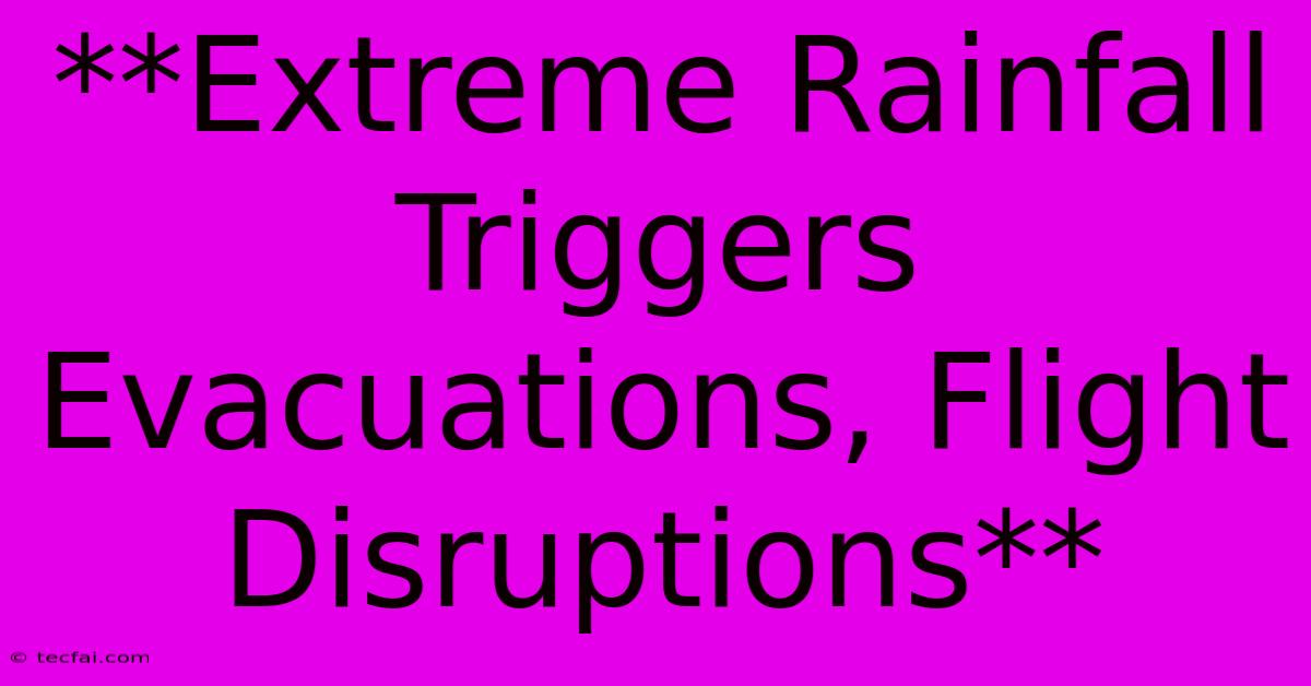 **Extreme Rainfall Triggers Evacuations, Flight Disruptions**