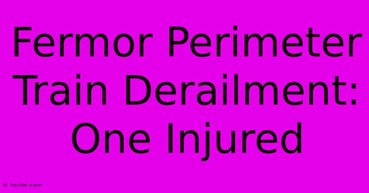 Fermor Perimeter Train Derailment: One Injured