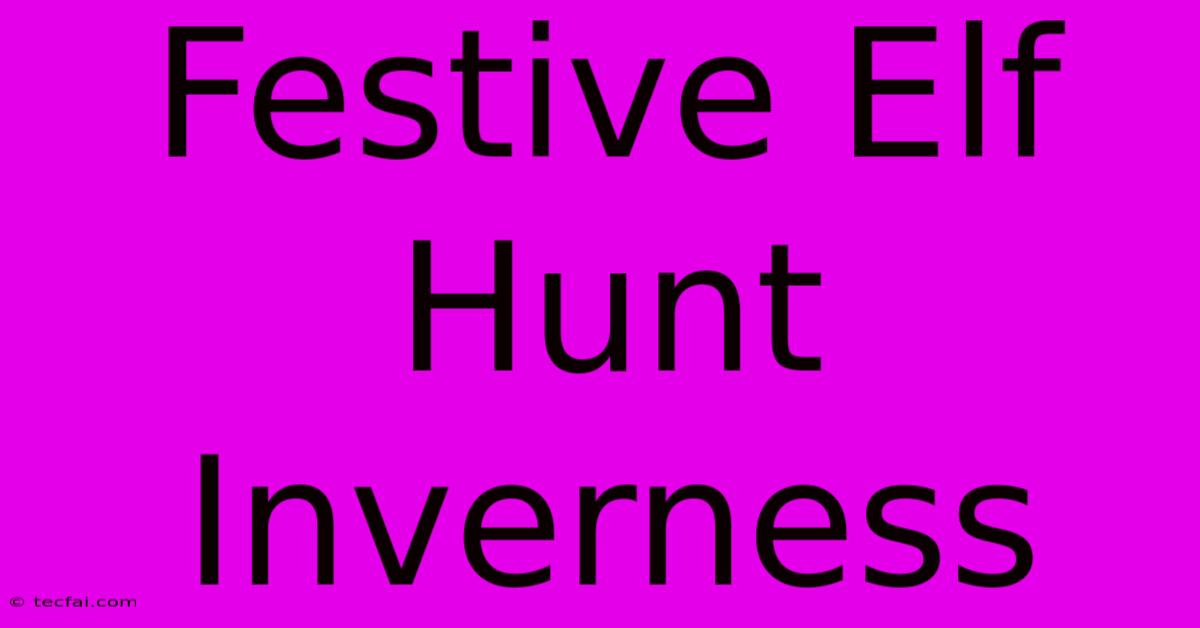 Festive Elf Hunt Inverness