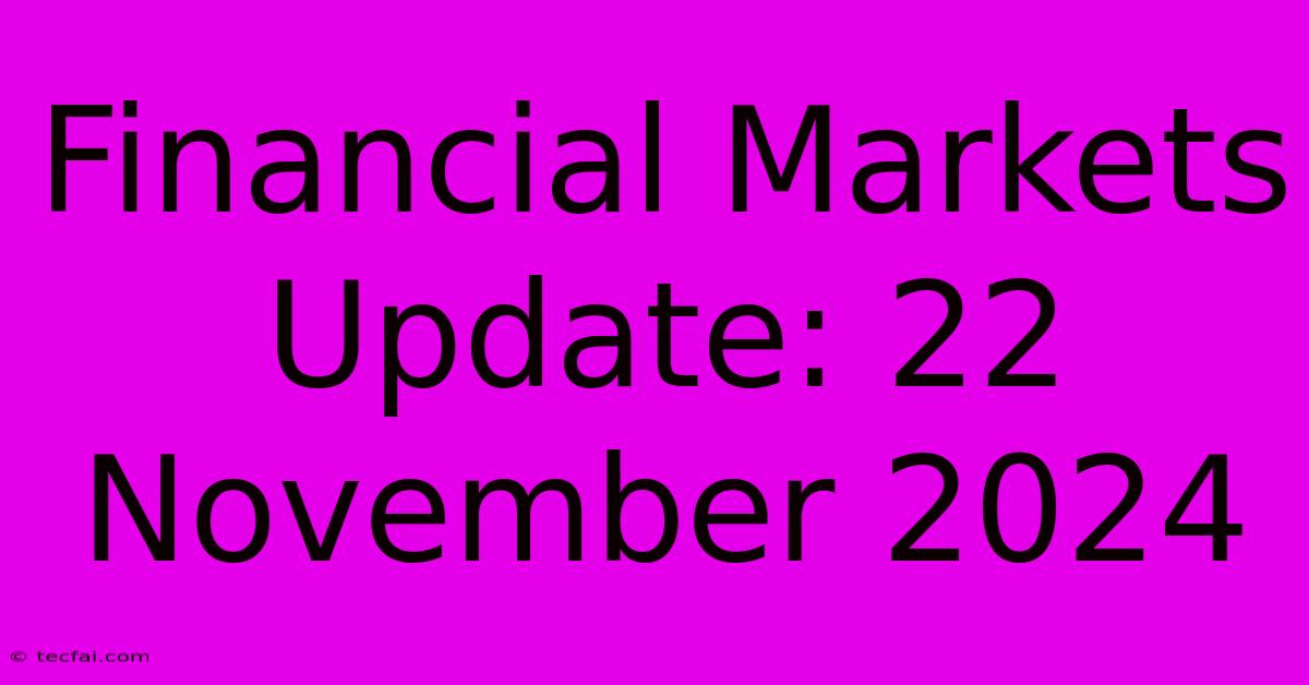 Financial Markets Update: 22 November 2024