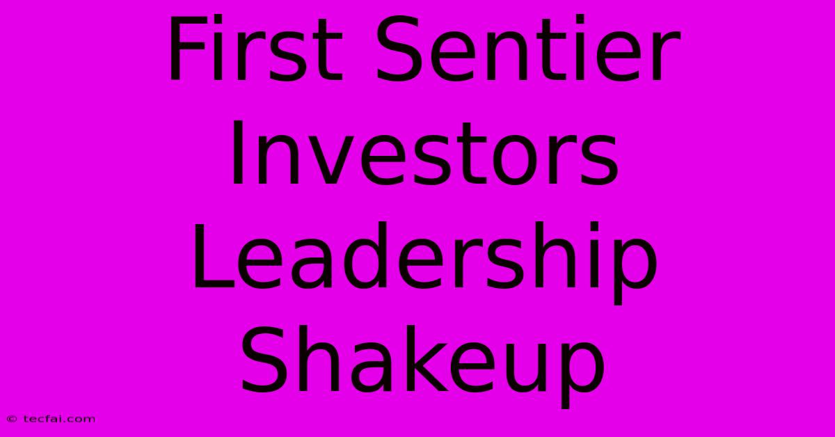 First Sentier Investors Leadership Shakeup