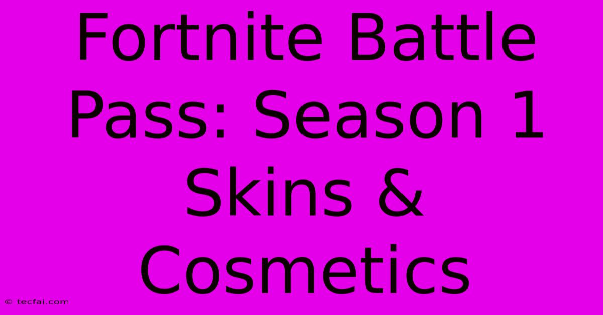 Fortnite Battle Pass: Season 1 Skins & Cosmetics