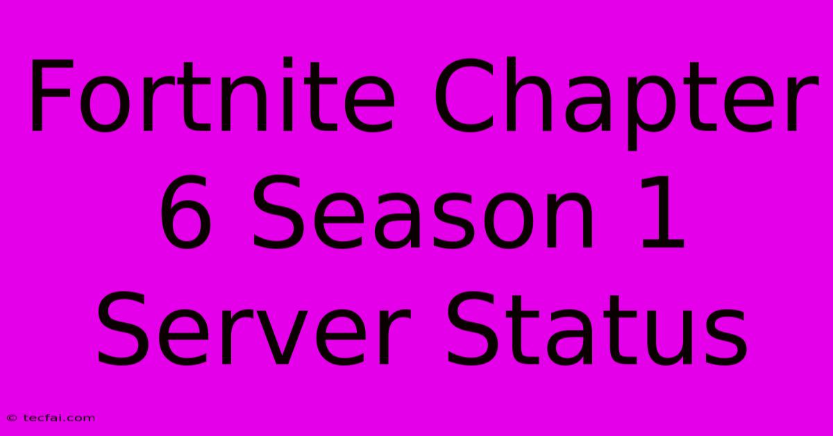 Fortnite Chapter 6 Season 1 Server Status