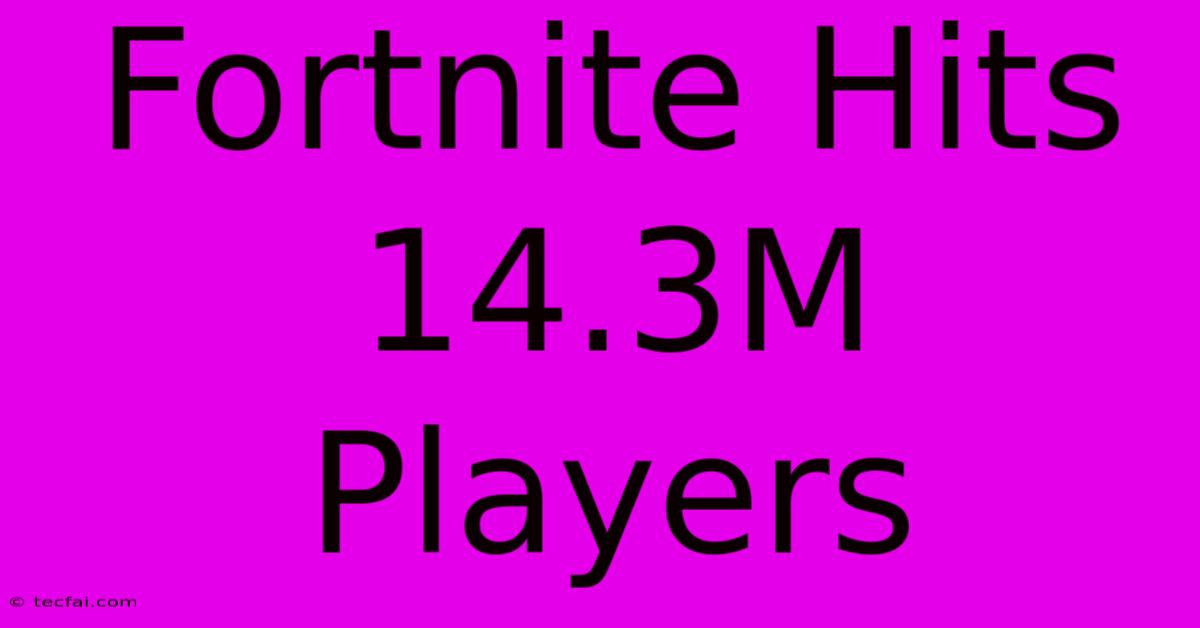 Fortnite Hits 14.3M Players