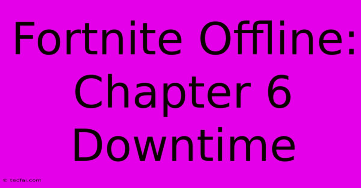 Fortnite Offline: Chapter 6 Downtime