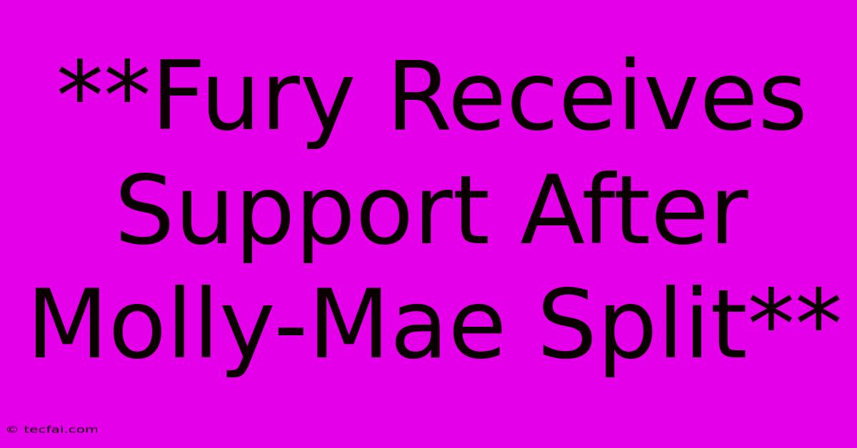 **Fury Receives Support After Molly-Mae Split**