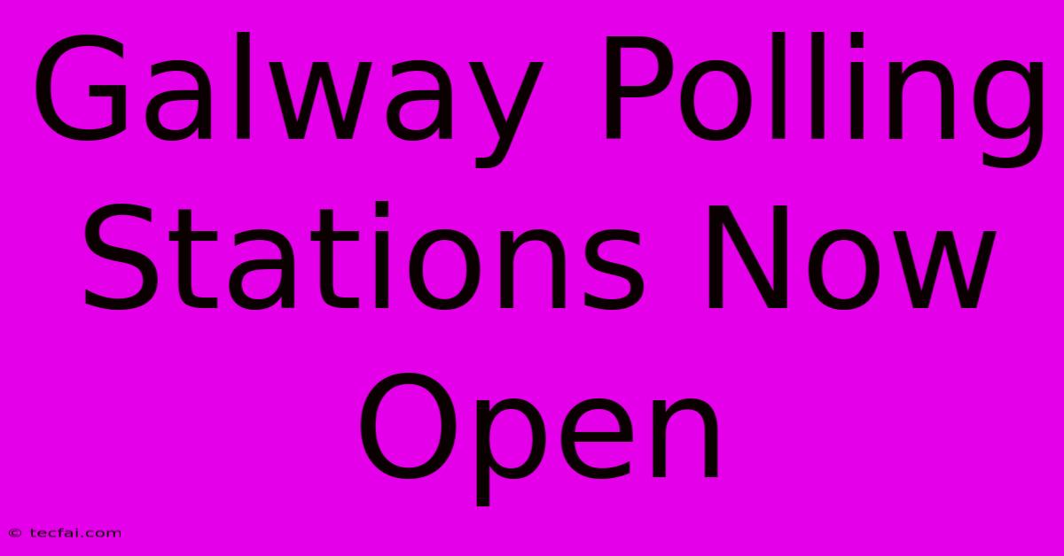 Galway Polling Stations Now Open