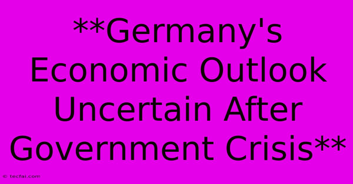 **Germany's Economic Outlook Uncertain After Government Crisis** 