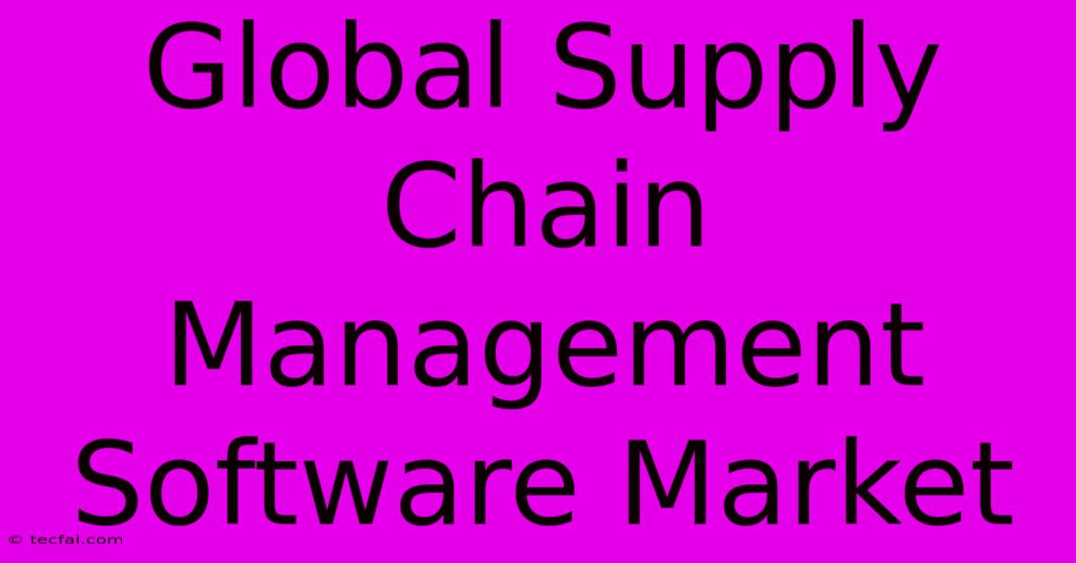 Global Supply Chain Management Software Market