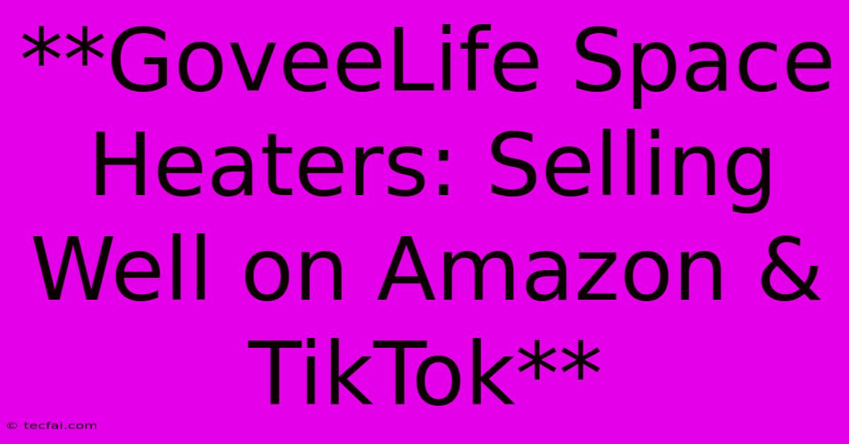 **GoveeLife Space Heaters: Selling Well On Amazon & TikTok**