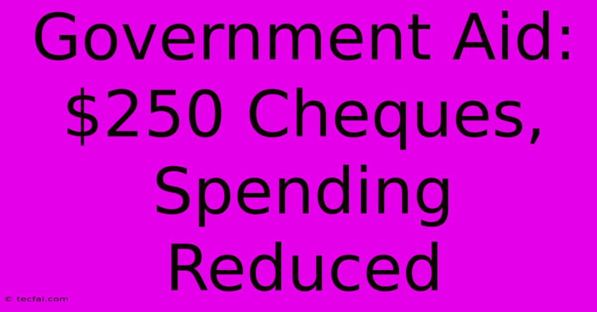 Government Aid: $250 Cheques, Spending Reduced