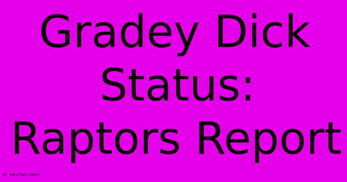 Gradey Dick Status: Raptors Report