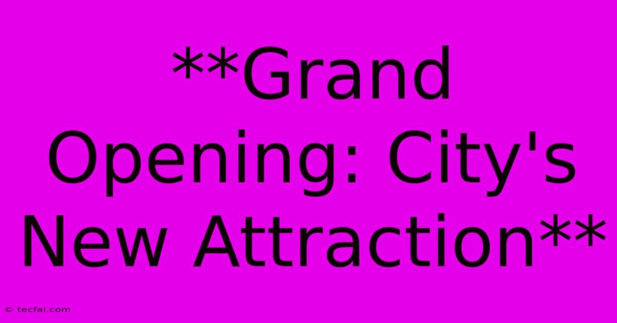 **Grand Opening: City's New Attraction**