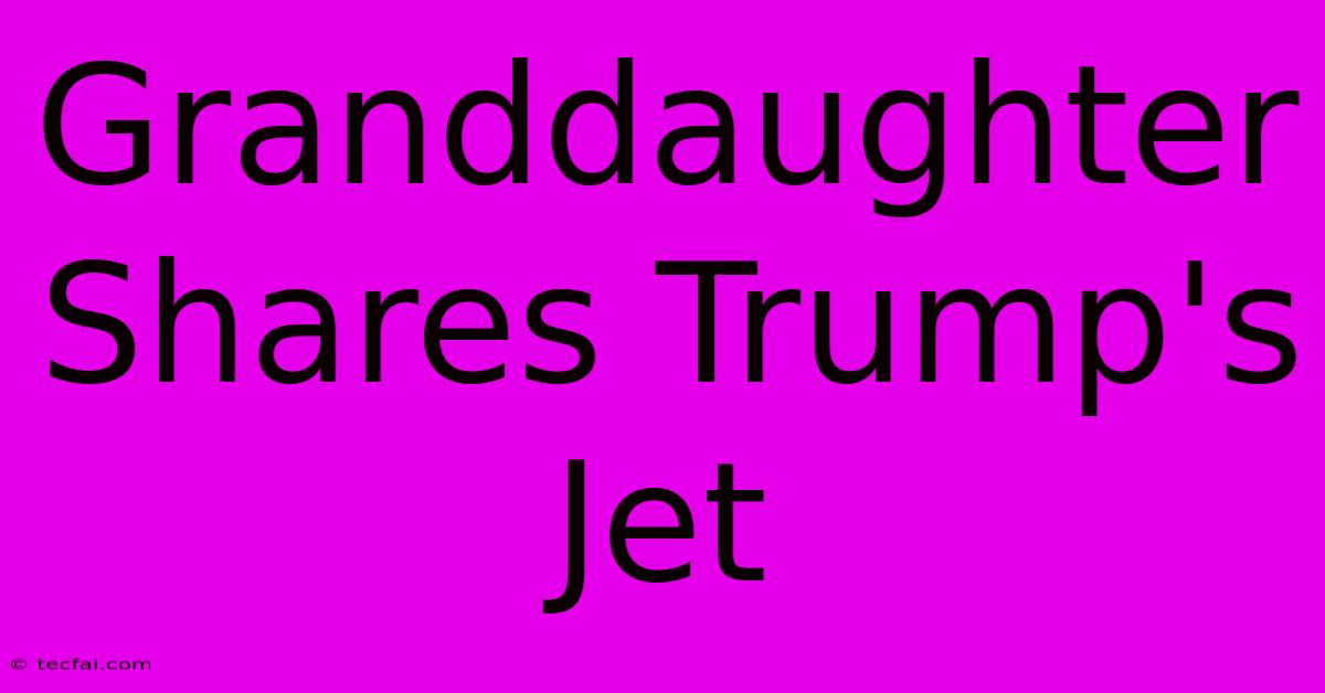 Granddaughter Shares Trump's Jet