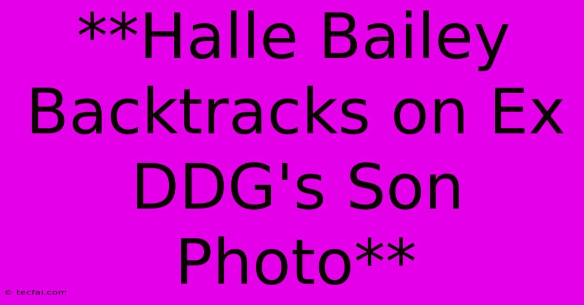 **Halle Bailey Backtracks On Ex DDG's Son Photo**