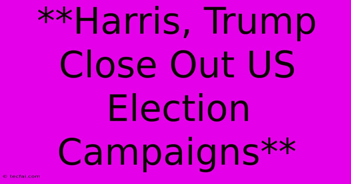 **Harris, Trump Close Out US Election Campaigns**