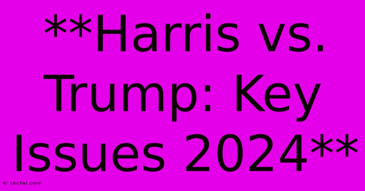 **Harris Vs. Trump: Key Issues 2024**