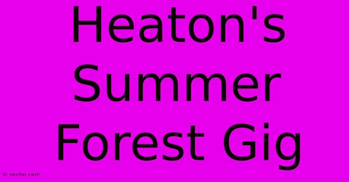 Heaton's Summer Forest Gig